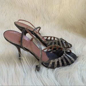 Moschino Cheap & Chic Cutout Leather Sandals 6.5 EUR 37